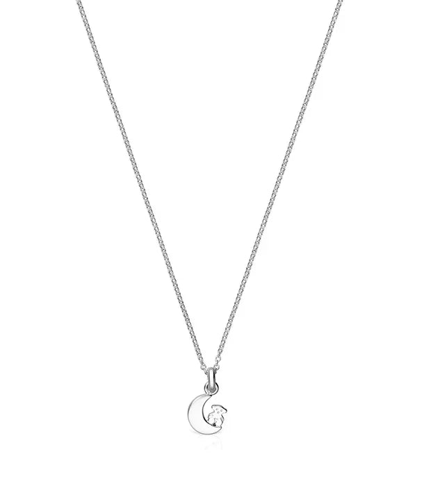 שרשרת כסף עם תליון ירח וכוכב מבית CHOZEN, תכשיטי אופנה יוקרתיים
