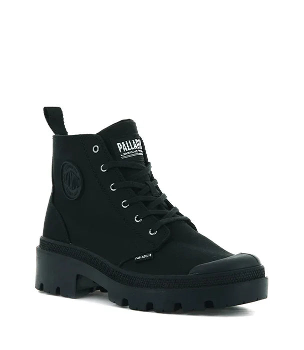 מגף שחור Palladium לגברים, סוליה עבה, עיצוב מודרני, מותג נבחר ב-CHOZEN