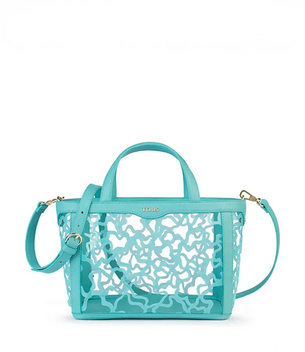 תיק יד טורקיז לנשים מבית TOUS בעיצוב מלבני ייחודי, עם רצועה נשלפת ותצוגה אטרקטיבית