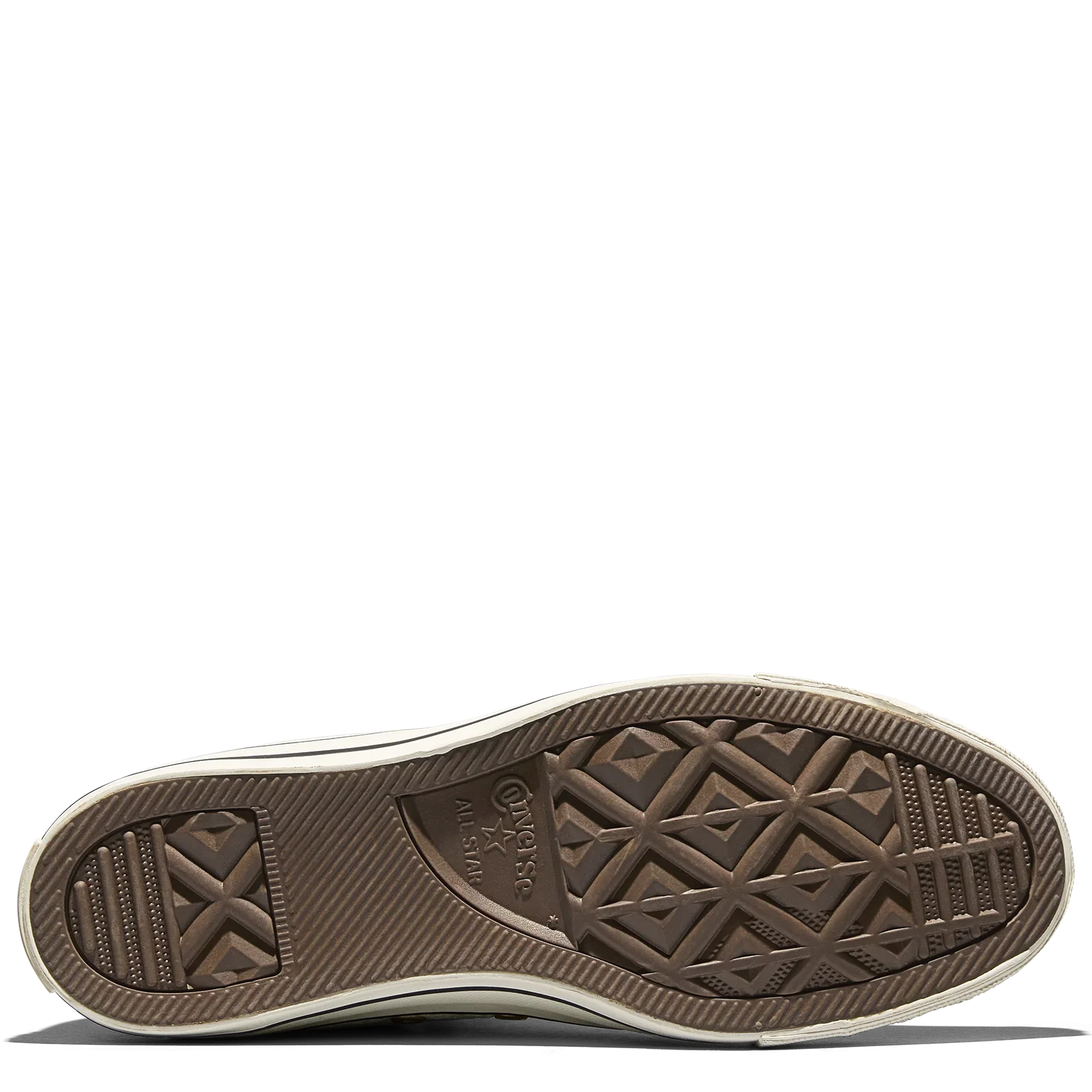 סוליית נעל קונברס אולסטאר דגם CHOZEN בצבע חום, דוגמת גומי ייחודית, מותגי על מבית אלפא