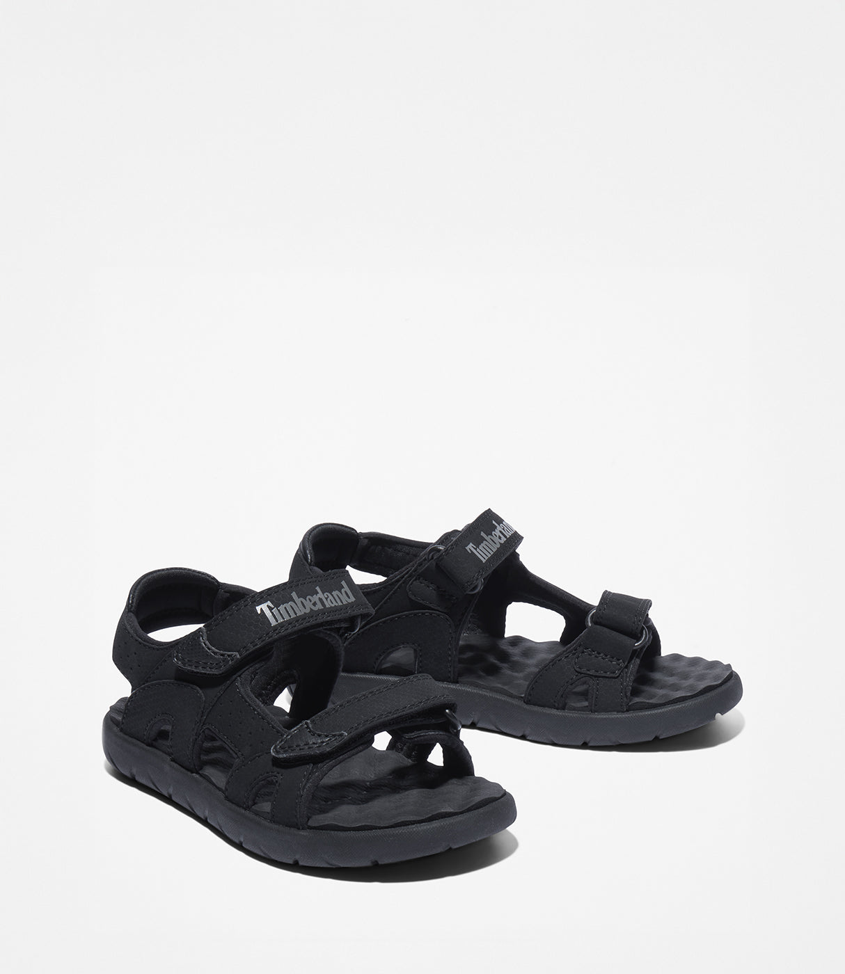 סנדלי ילדים שחורים עם רצועות סקוץ' וסוליה עבה, דגם קיץ אופנתי לילדים