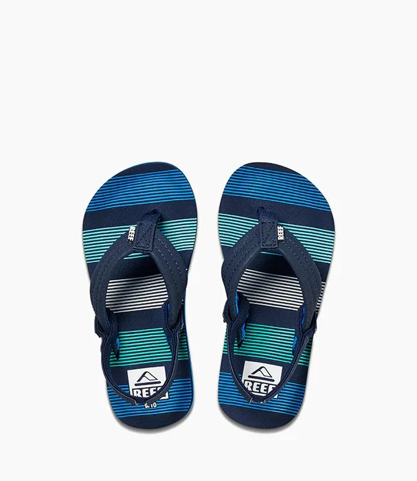 כפכפי אצבע REEF עם פסים בכחול וירוק, מותג בינלאומי מבית CHOZEN