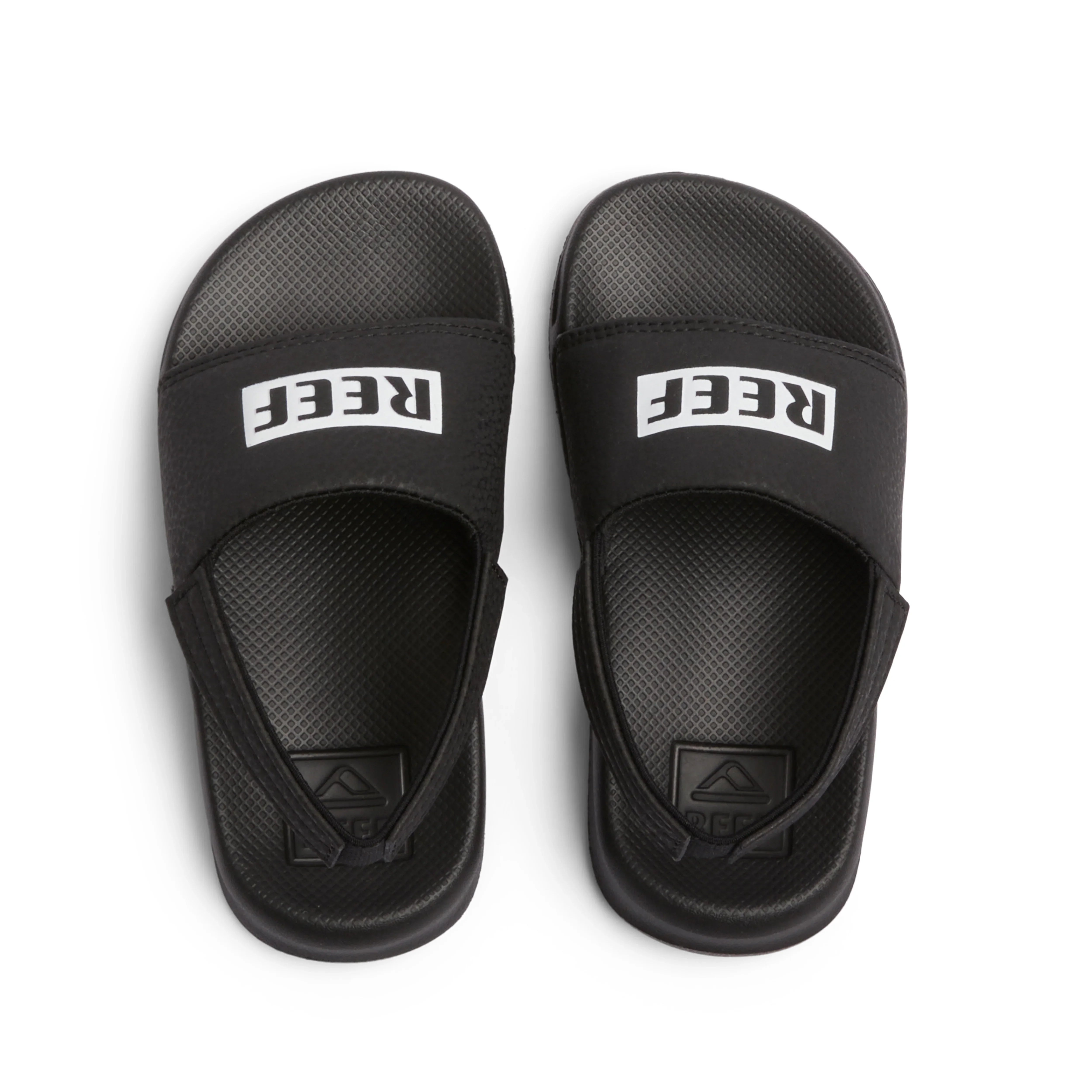 כפכפי ריף שחורים עם לוגו לבן, נעלי קיץ אופנתיות CHOZEN