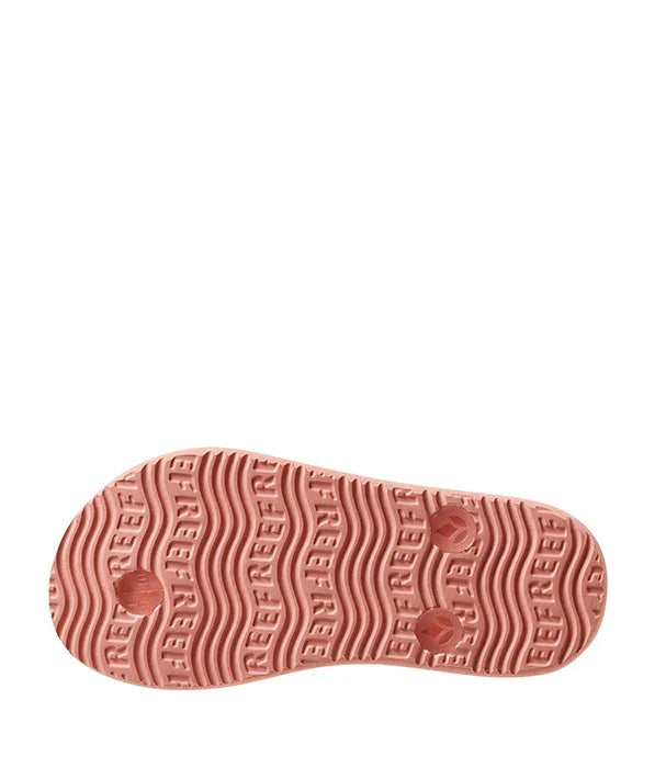 סוליית נעל ורודה עם דוגמת גלים ולוגו REEF, מותג מבית CHOZEN