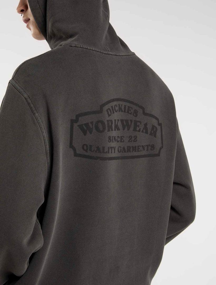 קפוצ׳ון שחור Dickies Workwear לגבר מבית CHOZEN, תווית מודפסת על הגב, אופנת יוניסקס איכותית