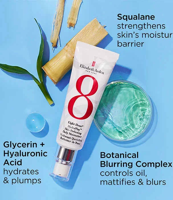 קרם לחות יומי Elizabeth Arden Eight Hour, רכיבים טבעיים, סקוולאן, גליצרין, חומצה היאלורונית, ב-CHOZEN
