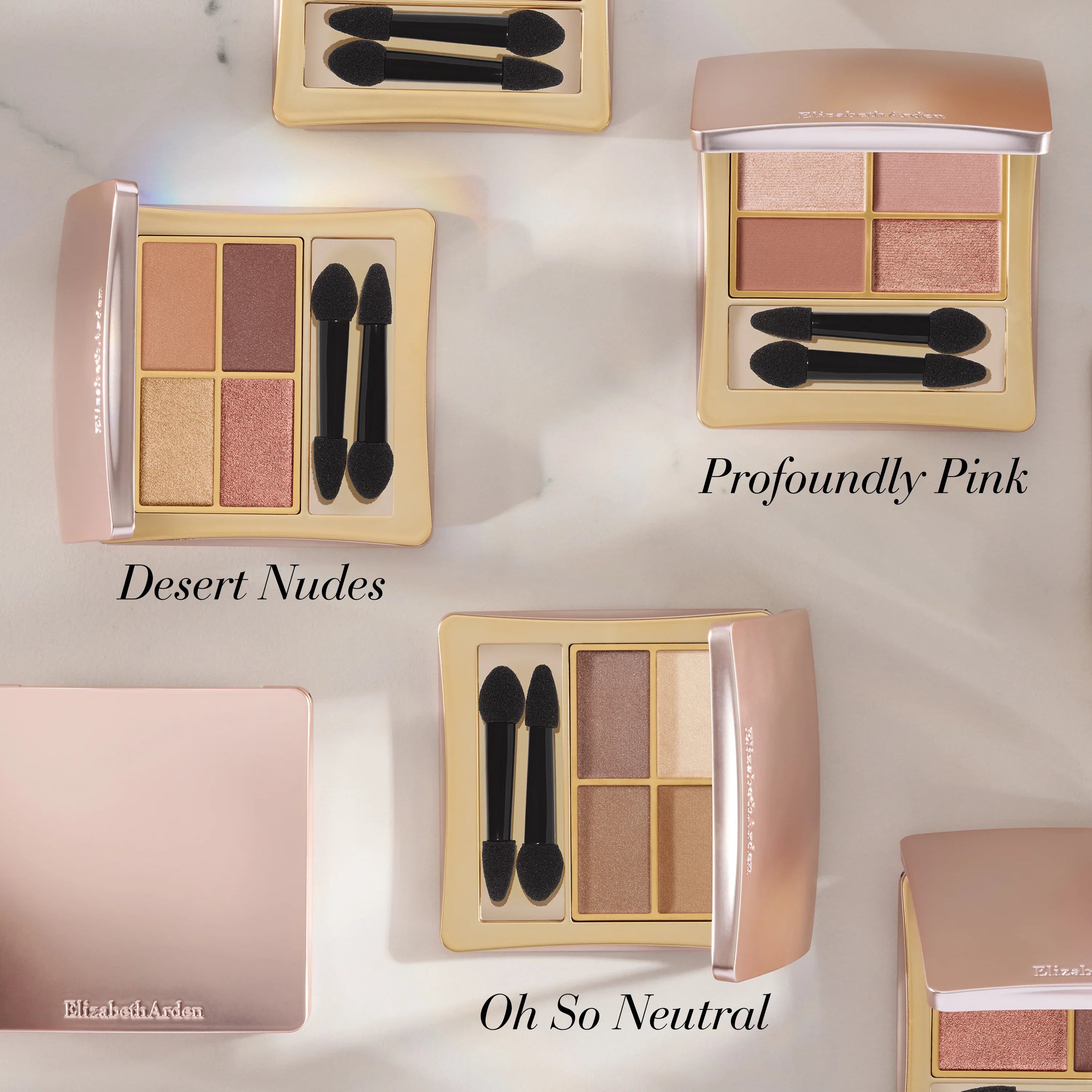 פלטות צלליות עיניים אליזבת ארדן Desert Nudes, Profoundly Pink, Oh So Neutral על רקע בהיר בחנות CHOZEN