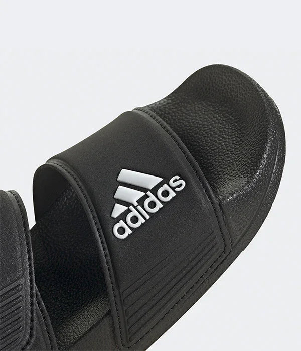 כפכף אדידס שחור לגברים, לוגו adidas בולט, מוצר ייבוא קבוצת אלפא CHOZEN