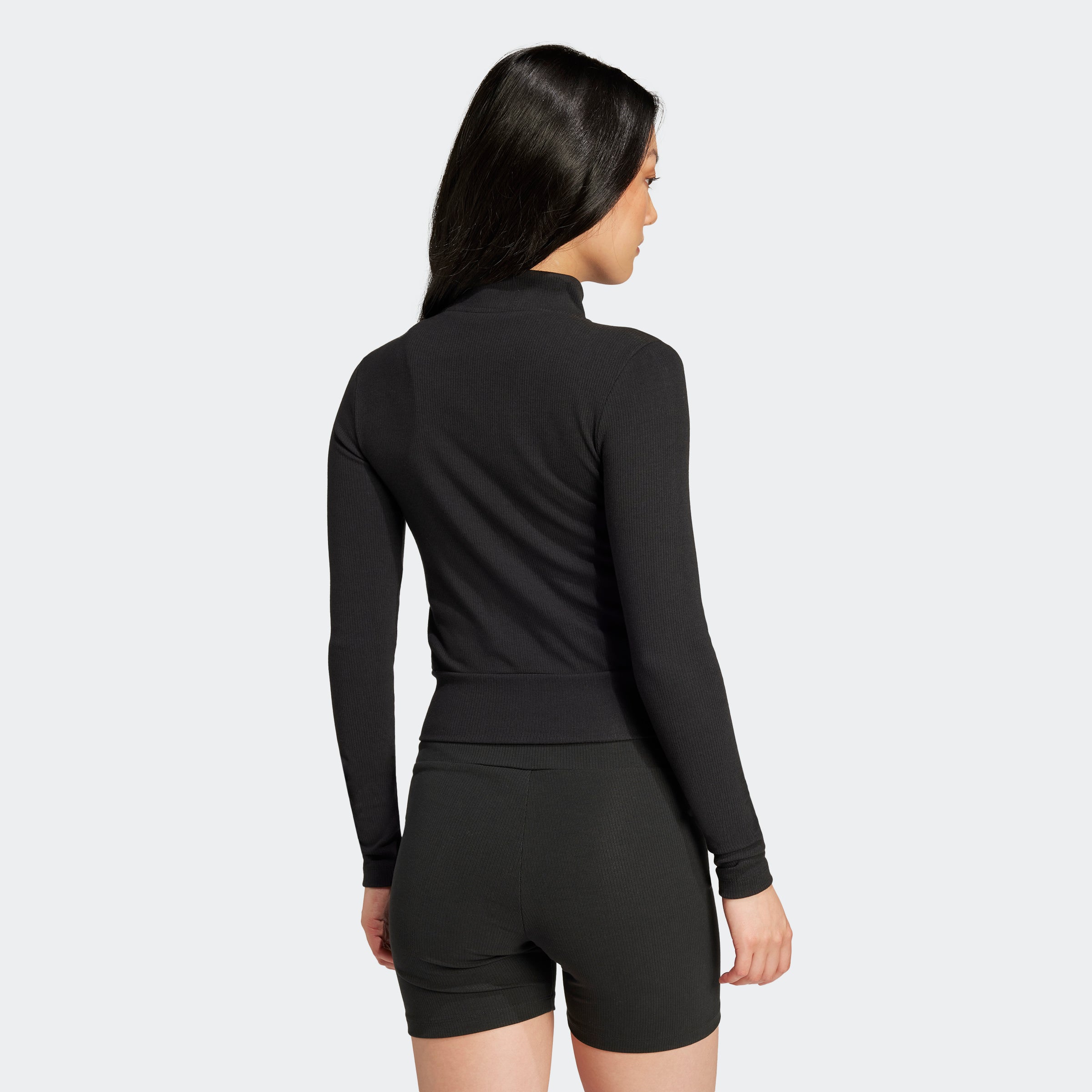 אדידס חולצת ג'קט ארוכה ESSENTIALS RIBBED לנשים