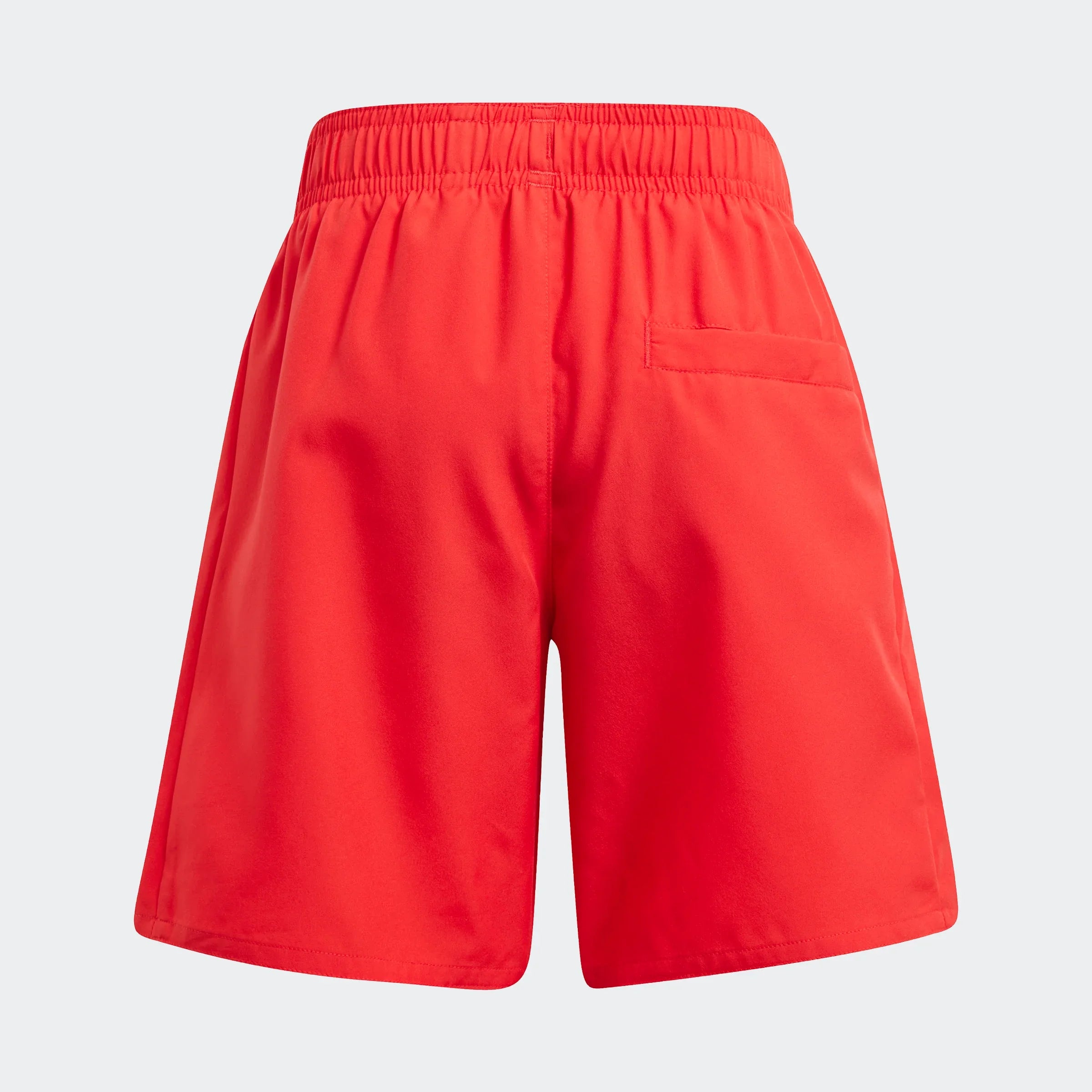 מכנסיים קצרים אדומים גזרה ספורטיבית עם גומי במותניים, צילום גב, CHOZEN