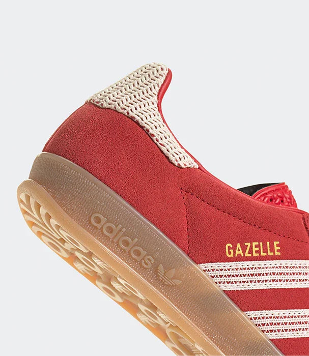 נעל אדידס גאזל אדומה לגברים, זווית עקב, דגם GAELLE, מבית קבוצת אלפא בחנות CHOZEN