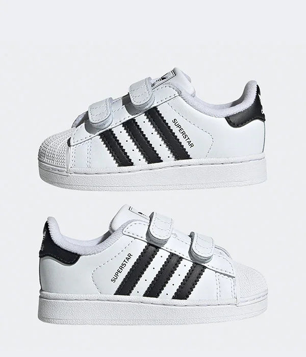 נעלי סניקרס ילדים לבנות עם פסים שחורים adidas superstar בחנות CHOZEN
