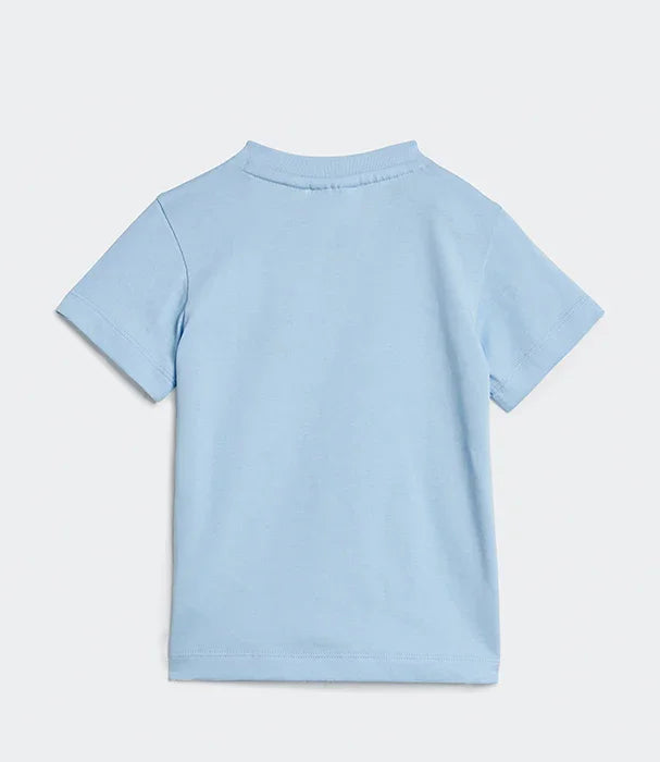 חולצת טי קצרה כחולה לתינוקות מבית CHOZEN, צילום אחורי על רקע לבן