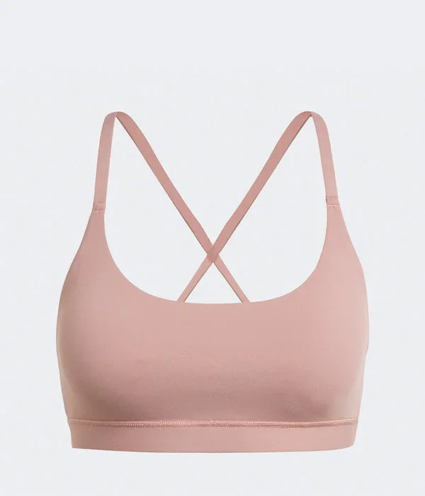 חזיית ספורט ורודה עם רצועות מוצלבות, אופנת נשים CHOZEN, קבוצת אלפא