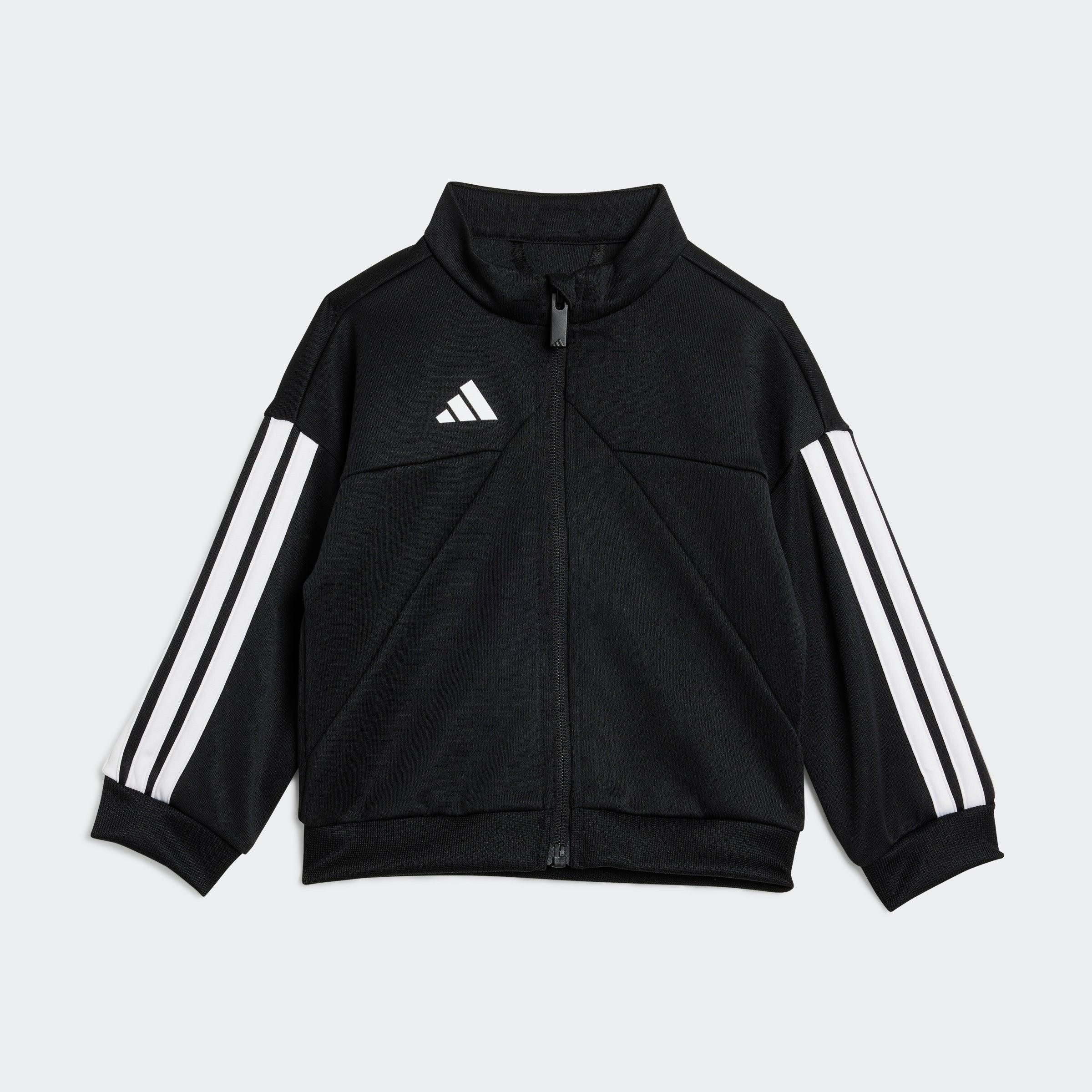 ג'קט ספורט אדידס שחור עם רוכסן ופסים לבנים, CHOZEN מותגים מובילים