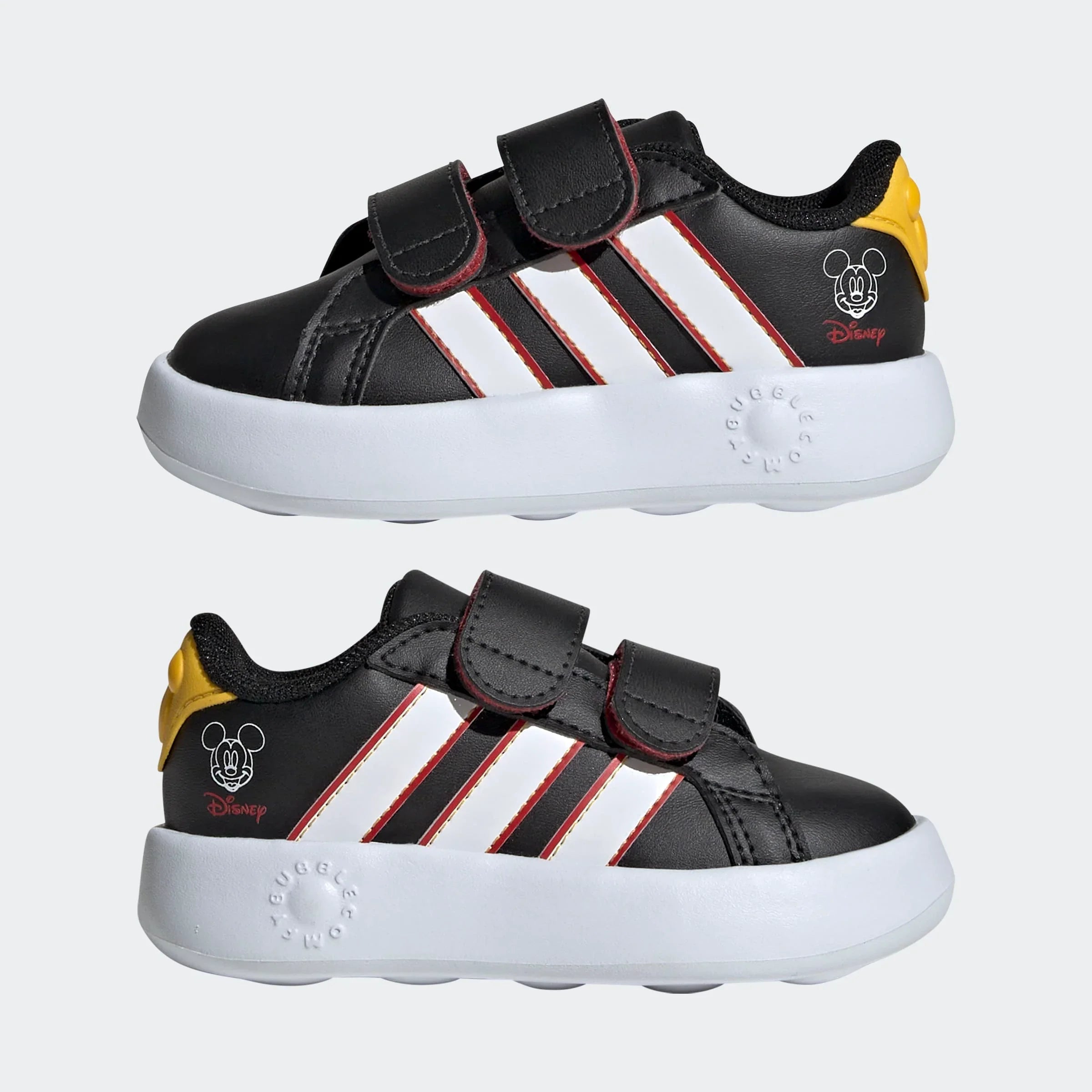 נעלי ילדים אדידס שחורות עם פסים לבנים ודמות מיקי מאוס, HOMEPAGE CHOZEN