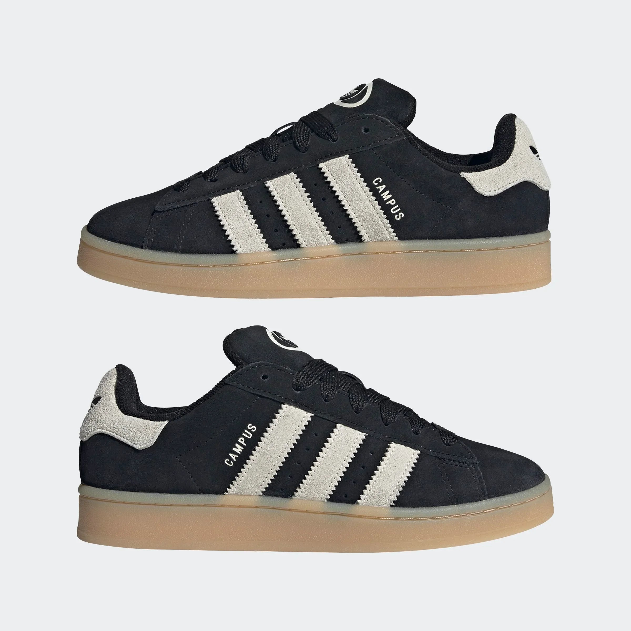 סניקרס Adidas Campus שחורות עם סוליה חומה, נעלי גברים טרנדיות לחנות CHOZEN