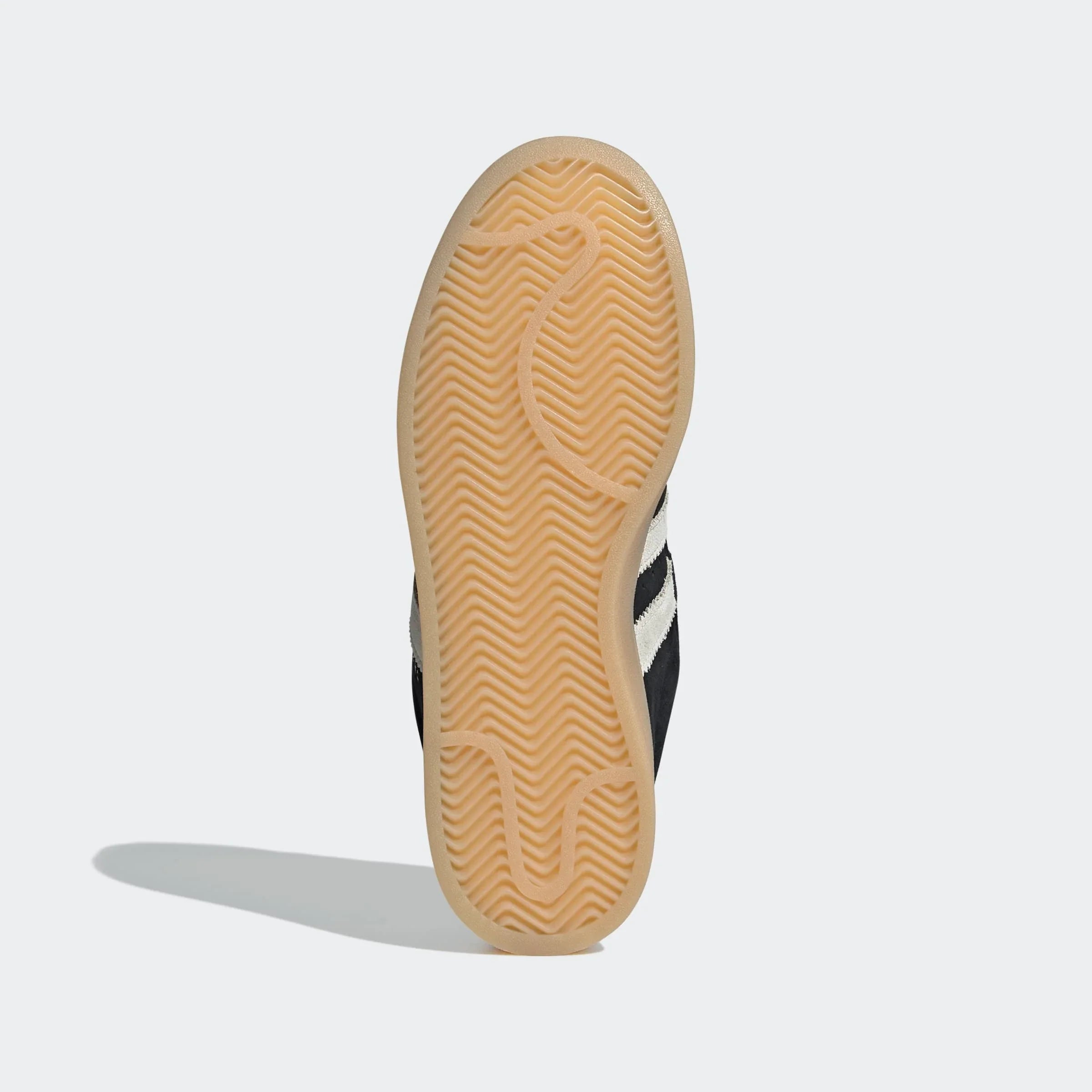 סוליית נעל ספורט שחורה עם פסים לבנים, צילום תחתון, CHOZEN מותגי נעליים מובילים