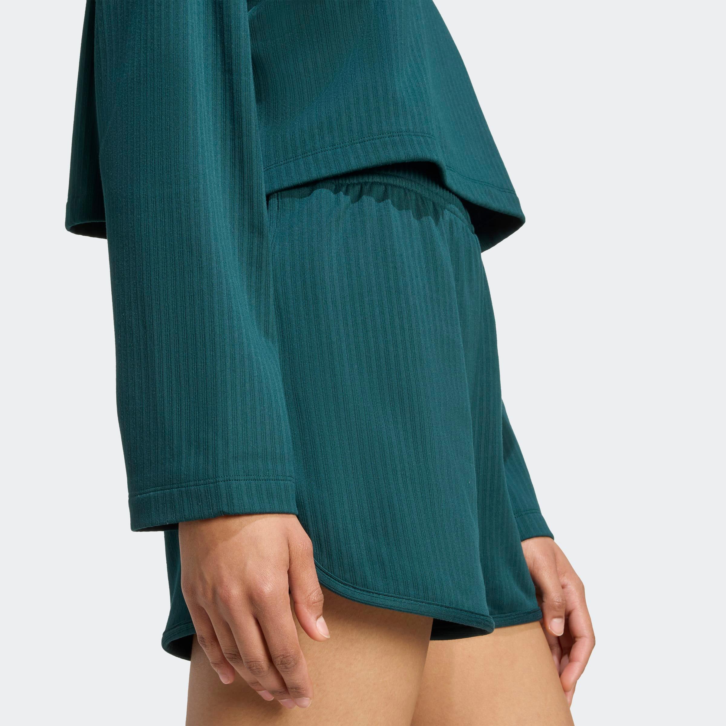 סט חליפת בדים ירוקה עם שרוולים ארוכים ודוגמת פסים, מותג CHOZEN