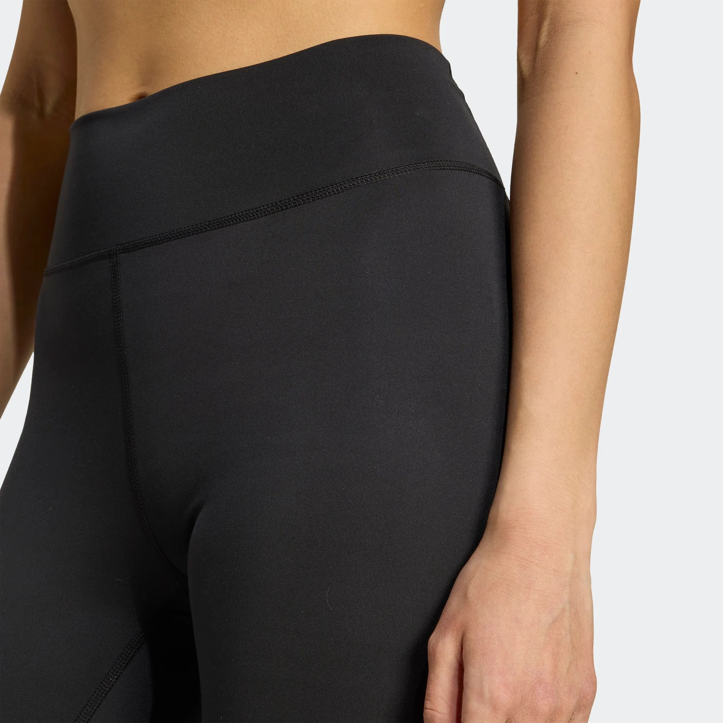 טייץ ספורט נשים שחור מבד נמתח, תצוגת תקריב, CHOZEN