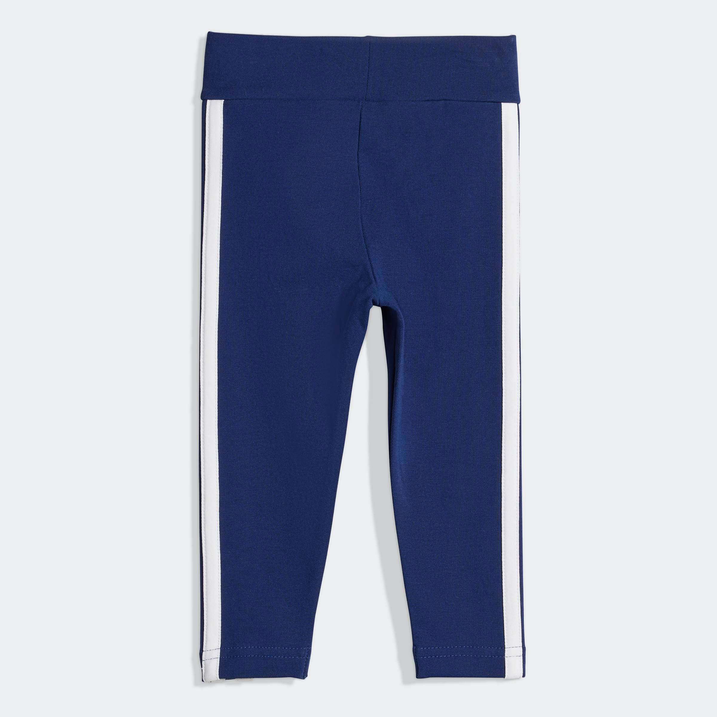 טייטס כחול עם פסים לבנים בצדדים, צילום אחורי, אופנת ילדים CHOZEN