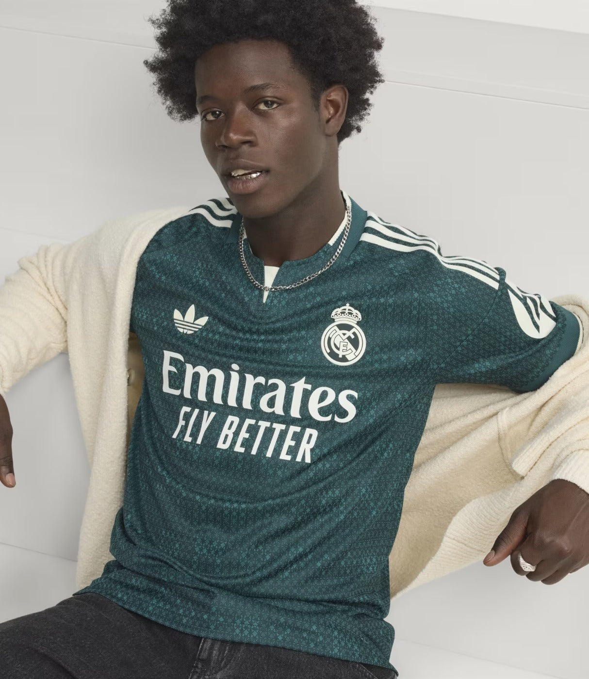 אדידס חולצת כדורגל Real Madrid 26/27 Away Authentic לגברים