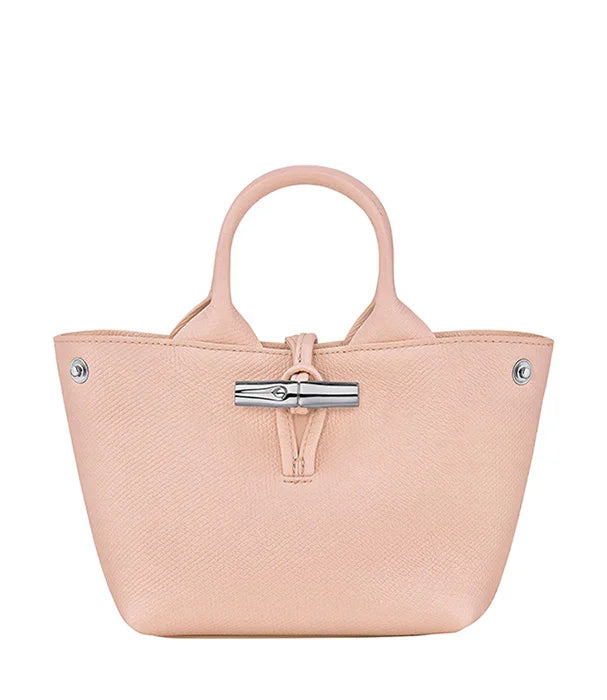 תיק יד ורוד יוקרתי, ידיות קצרות, סגירה מתכתית, מותגים מובילים מבית CHOZEN