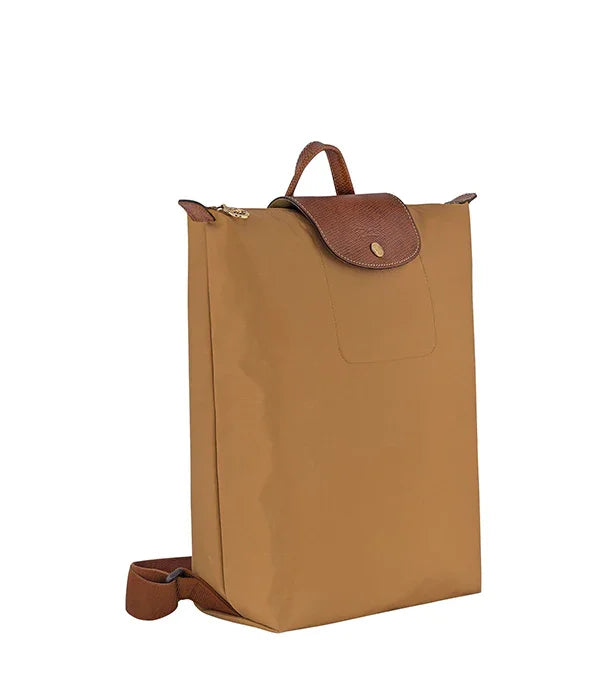 תיק גב חום מינימליסטי עם סגירת סוגר ועור בחלק העליון, מוצר ייבוא ב-CHOZEN