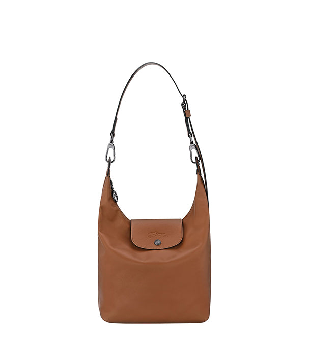 לונגשאמפ תיק צד בינוני מעור Le Pliage Xtra חום