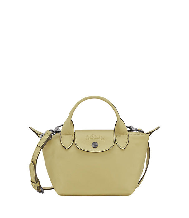 לונגשאמפ תיק יד מעור Le Pliage Xtra XS פיסטוק