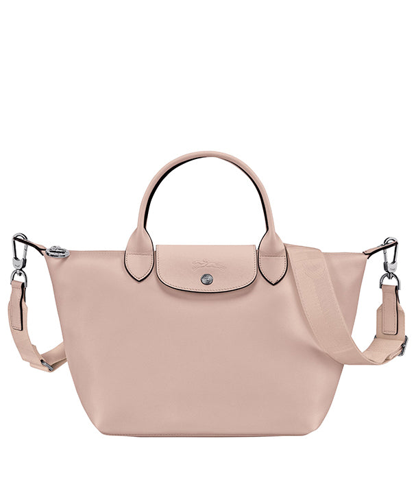 לונגשאמפ תיק יד קטן מעור Le Pliage Xtra ורוד