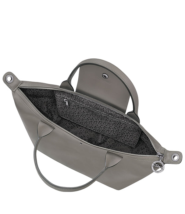 לונגשאמפ תיק יד קטן מעור Le Pliage Xtra אפור