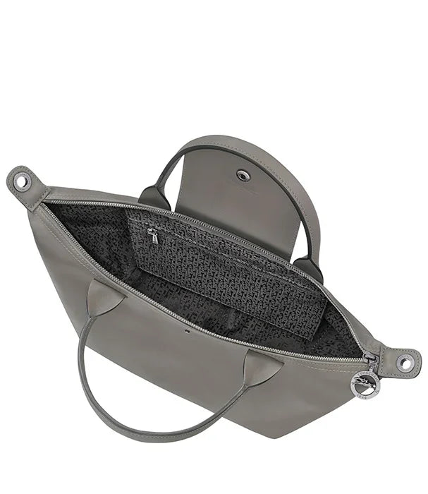 תיק יד אפור יוקרתי לנשים עם רוכסן ותא פנימי, דגם מבית מותג CHOZEN