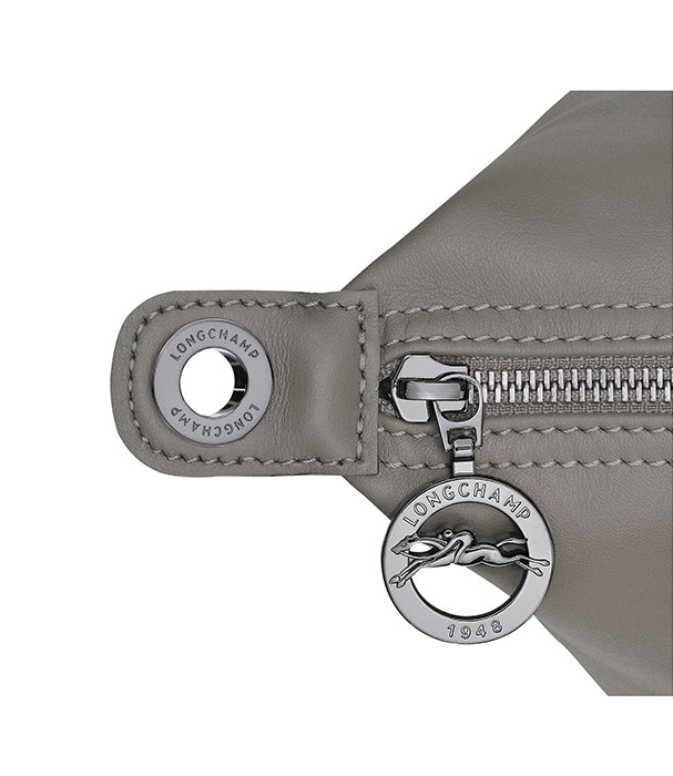 לונגשאמפ תיק יד קטן מעור Le Pliage Xtra אפור