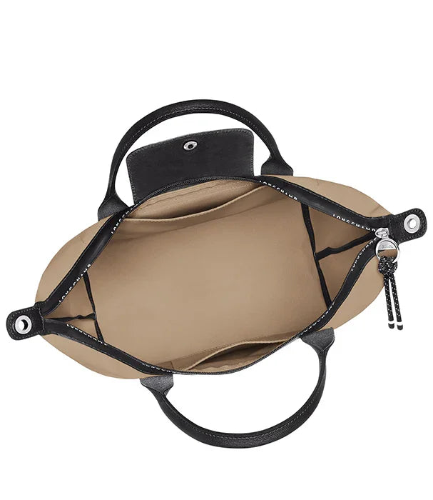 תיק יד שחור איכותי עם ידיות, תצוגת פנים מרווחת לנשים, מבית CHOZEN