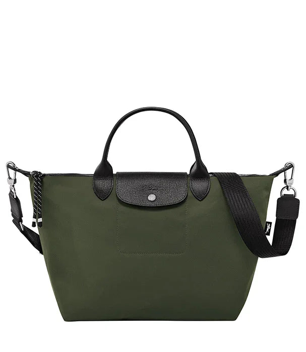 תיק יד אופנתי ירוק כהה עם רצועות עור שחורות לנשים, CHOZEN מותגים מובילים