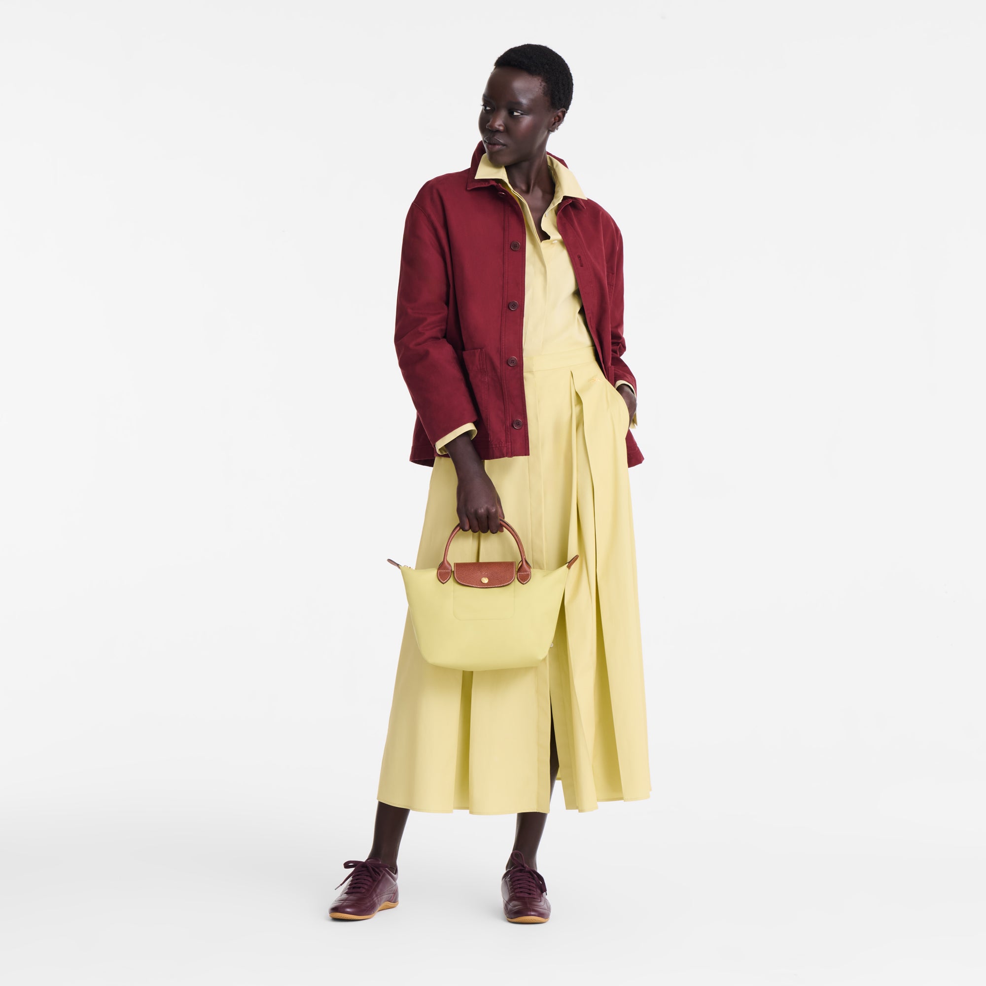 לונגשאמפ תיק יד קטן Le Pliage Original פיסטוק