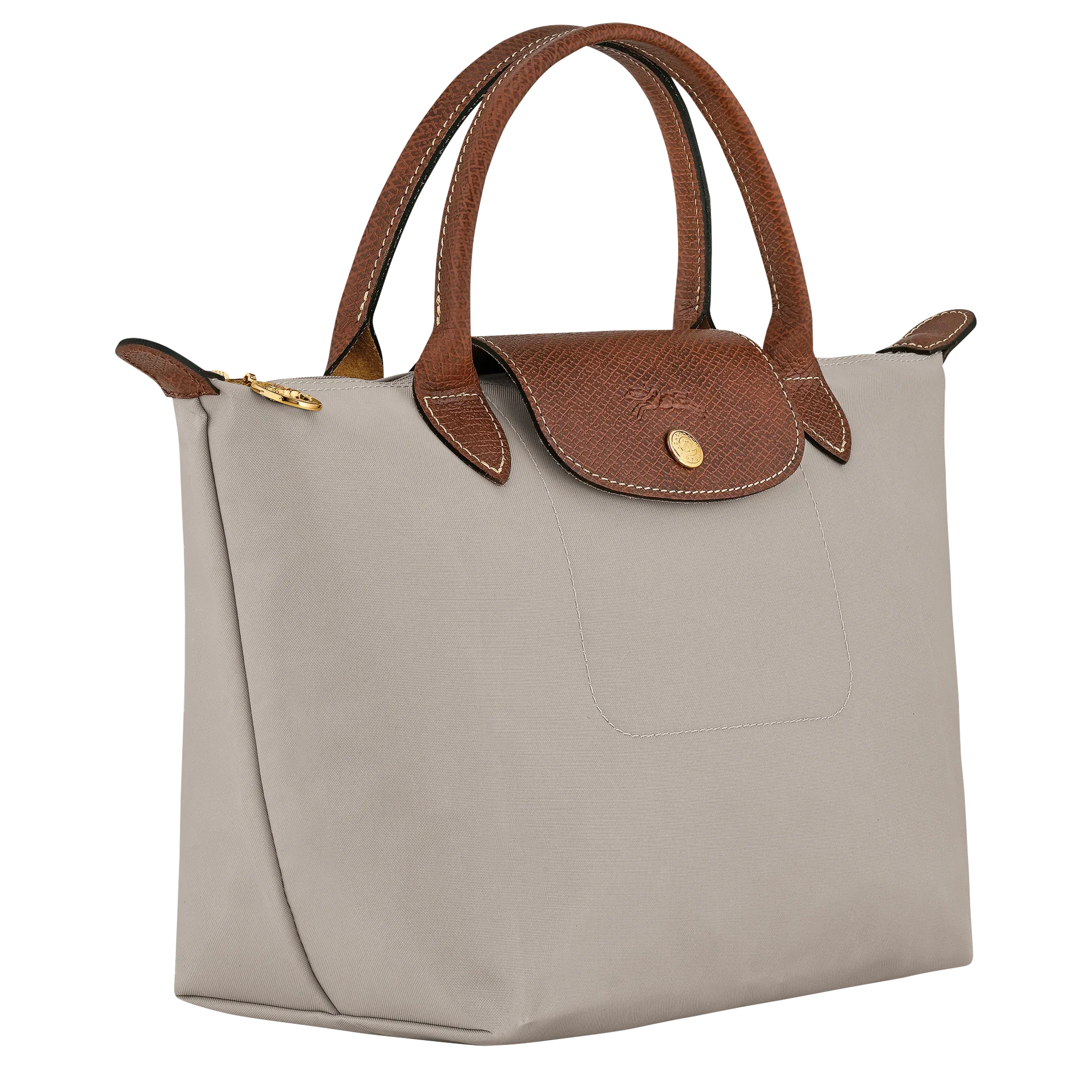 תיק יד אופנתי בצבע בז' עם ידיות חום עור, מותג מוביל ב-CHOZEN