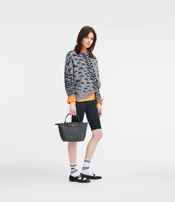 לונגשאמפ תיק יד קטן Le Pliage Green אפור