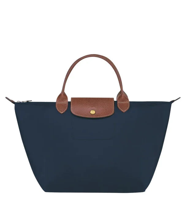 תיק יד אופנתי שחור עם ידיות ועיטורים חומים, מותג נבחר באתר CHOZEN