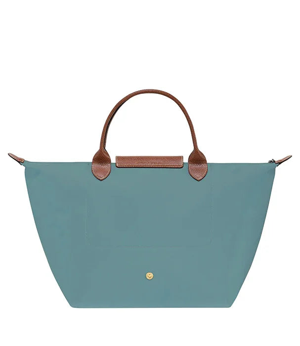 תיק יד אופנתי בצבע טורקיז עם ידיות חומות, מותג CHOZEN, מבית קבוצת אלפא