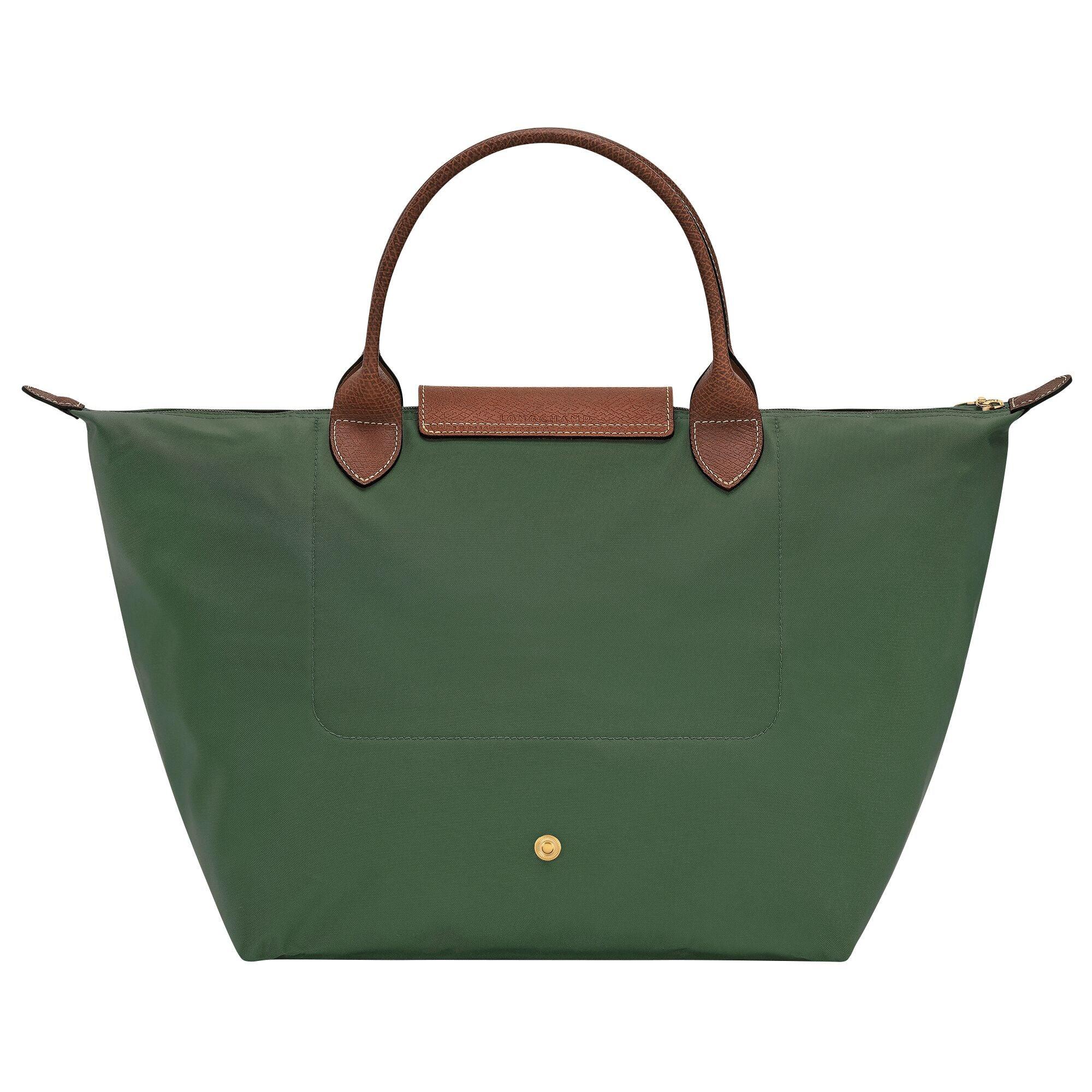 תיק יד ירוק עם ידיות עור חומות מבית CHOZEN, מותגים מובילים, קבוצת אלפא