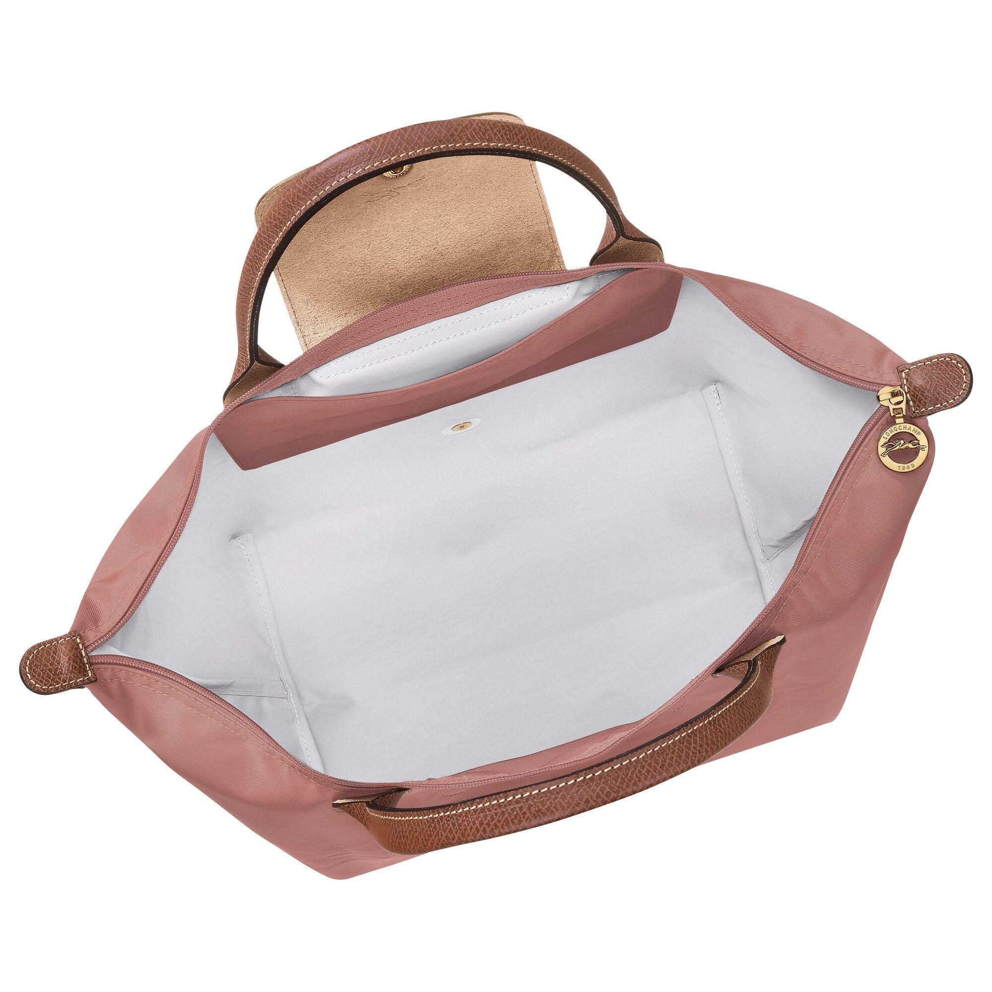 תיק ורוד עם ידיות עור חום, תא מרכזי רחב, מוצר מותגים מובילים באתר CHOZEN