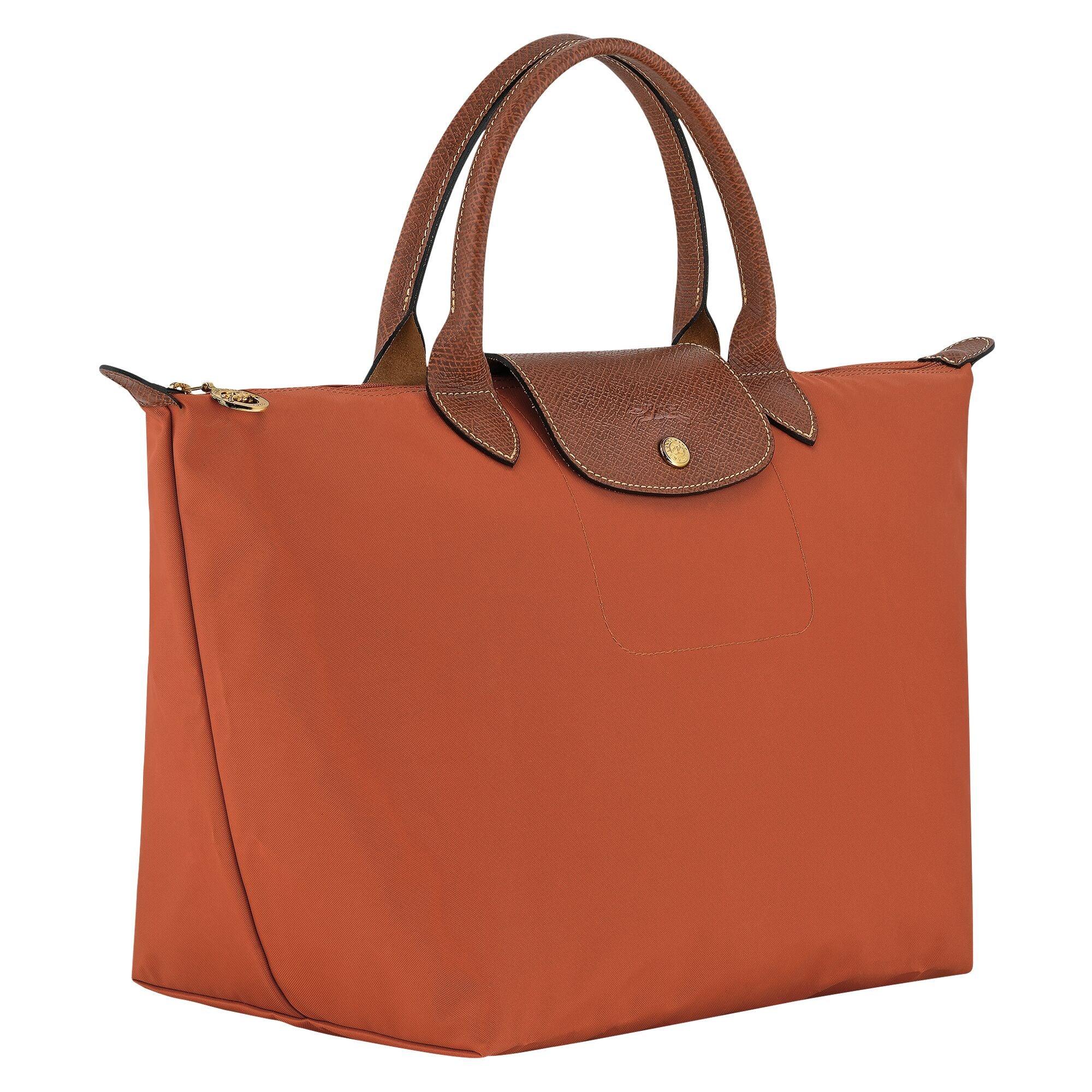 תיק יד לנשים בצבע כתום עם ידיות חומות, מבית CHOZEN, אופנה יוקרתית מהיבואן הרשמי