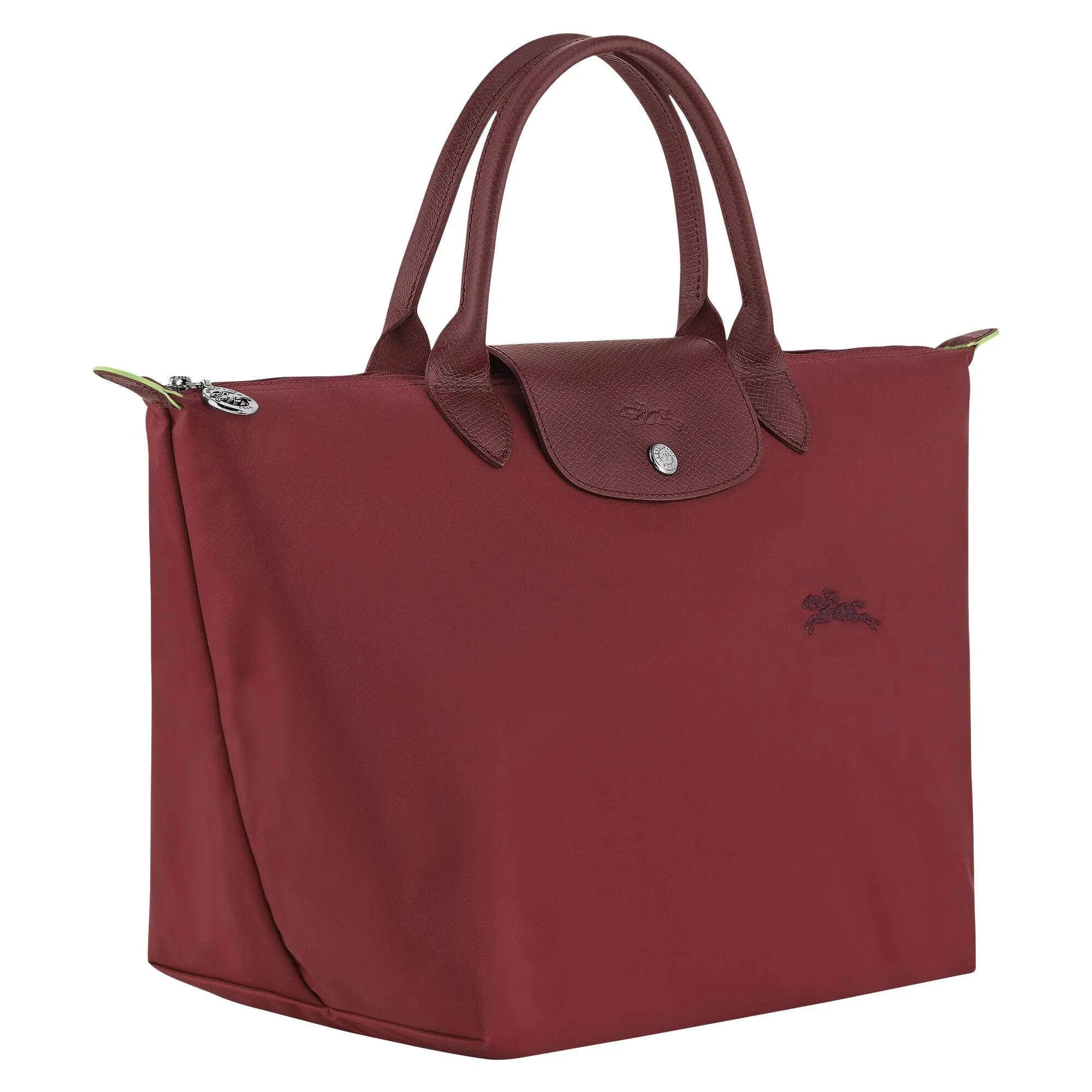 תיק קלאסי בצבע בורדו עם ידיות עור, מבית מותג יוקרתי, בלעדי ב-CHOZEN