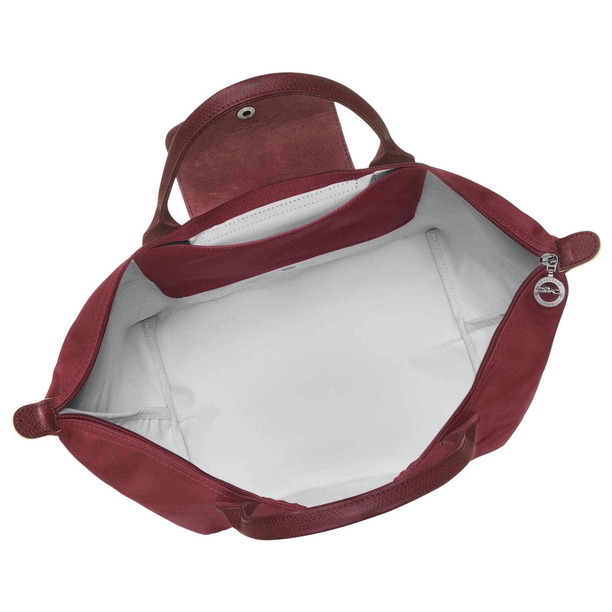 תיק יד בורדו פתוח עם רוכסן, תצוגה פנימית, מותגים מובילים CHOZEN קבוצת אלפא