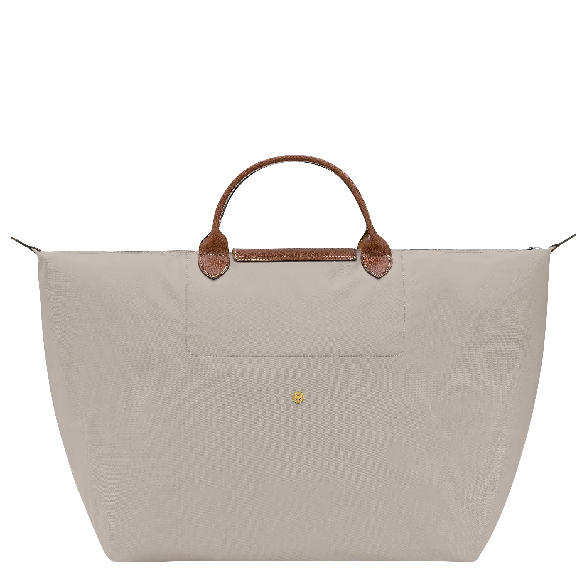 תיק יד אופנתי בצבע בז' עם ידיות עור חום, מותגים מובילים CHOZEN קבוצת אלפא