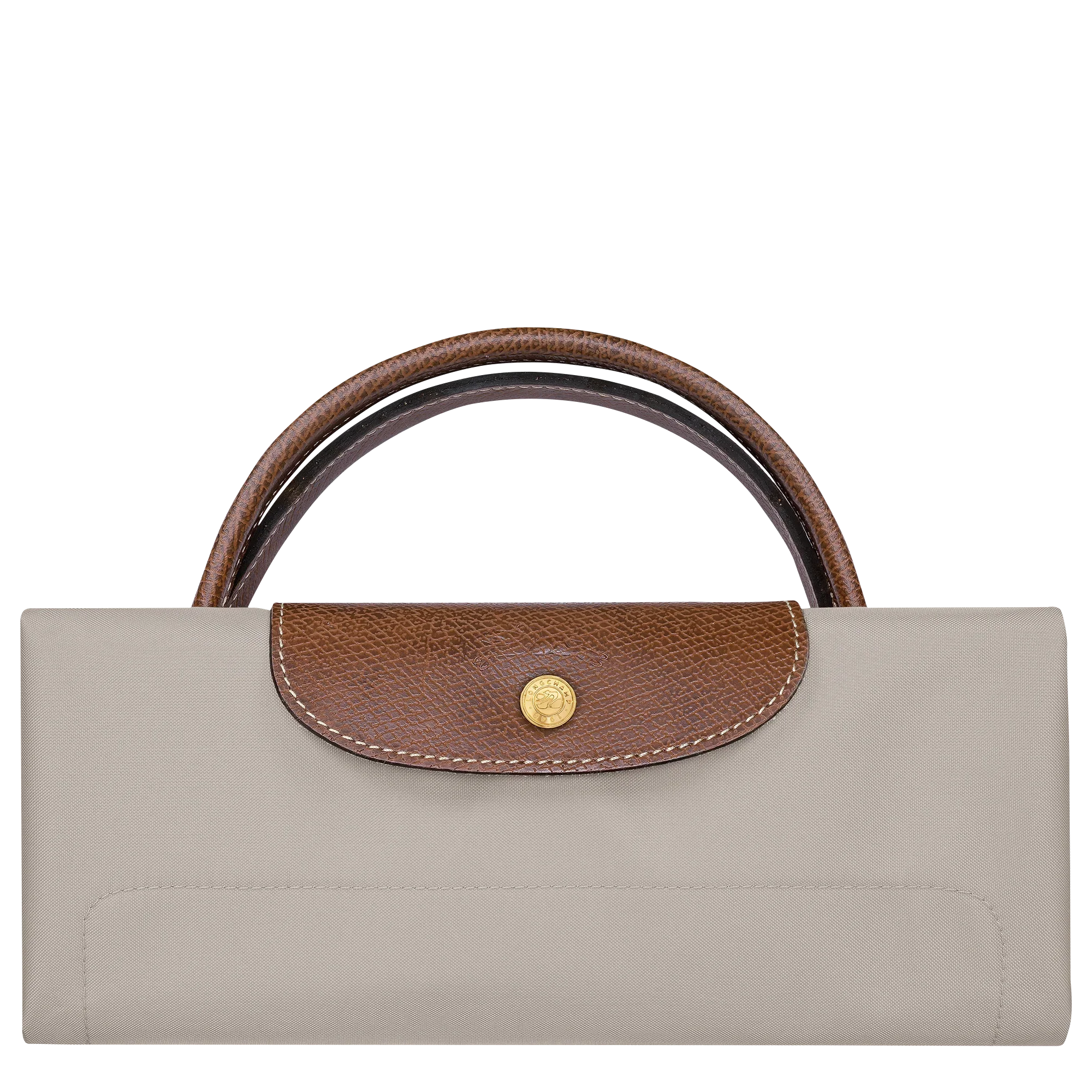 תיק יד מקופל בצבע בז' עם ידית ועיטור דמוי עור חום, מותג יוקרה CHOZEN קבוצת אלפא