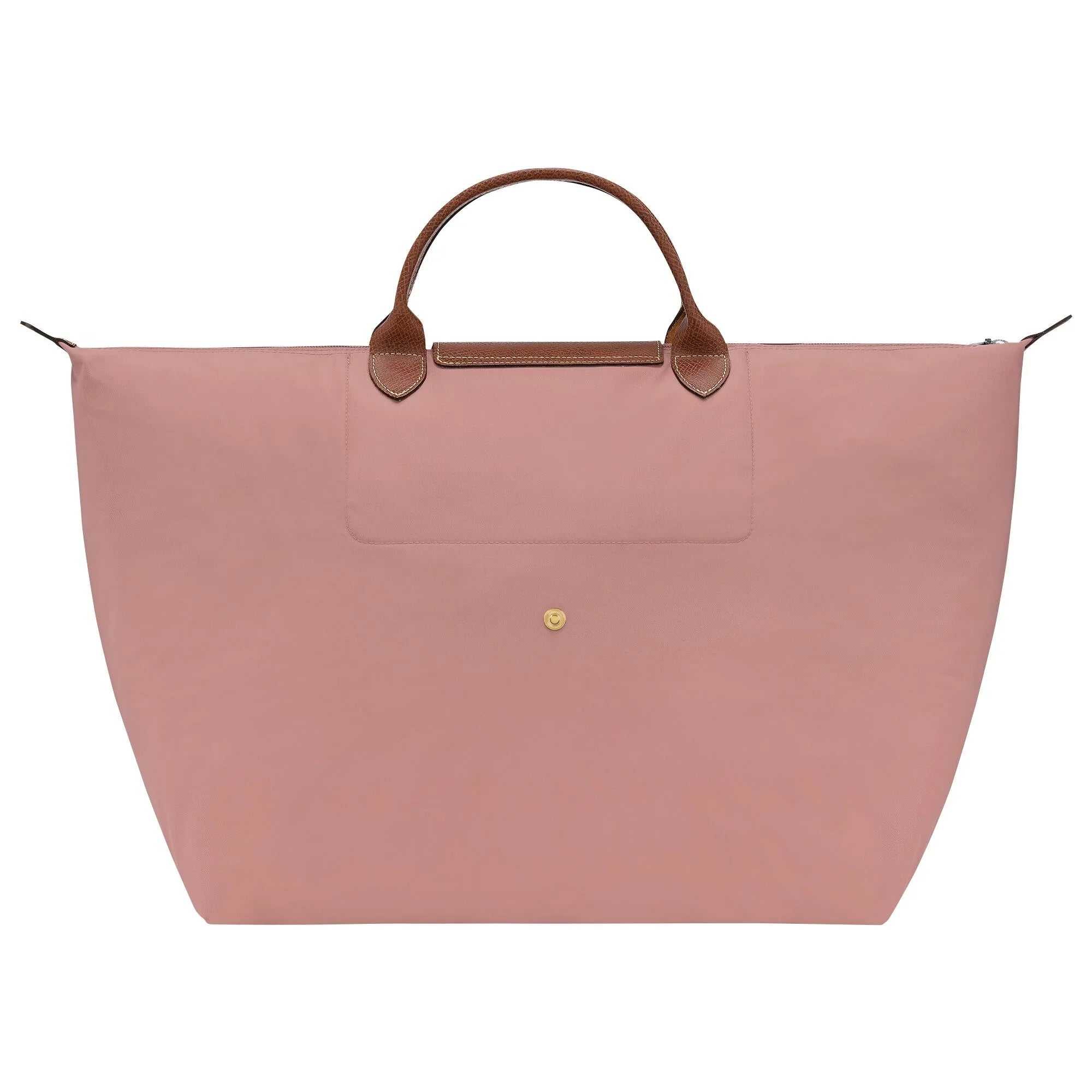 תיק ורוד עם ידיות עור חום, עיצוב יוקרתי מבית CHOZEN, מבית קבוצת אלפא