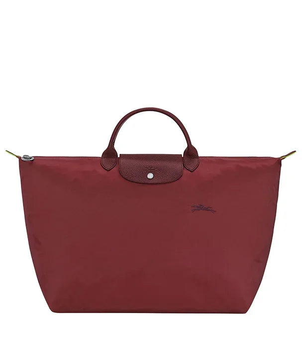 תיק יד בורגונדי לנשים CHOZEN ממותג, עיצוב יוקרתי עם ידיות עור, מבית קבוצת אלפא